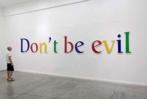 Don't be evil slogan Google