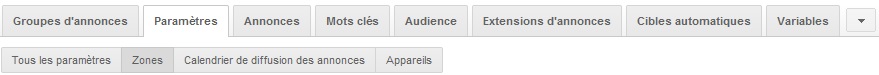 ajouter des zones de campagnes adwords